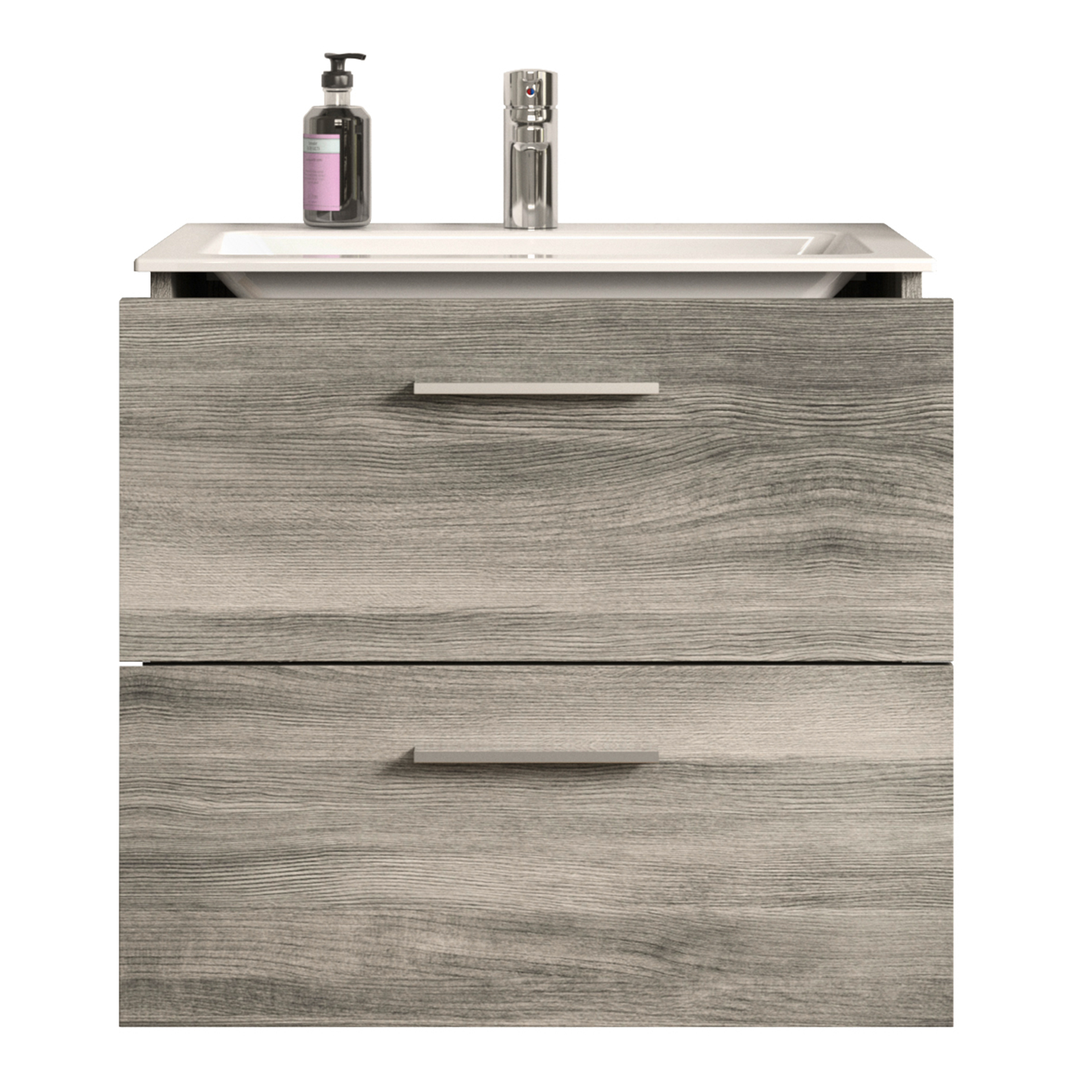 Waschbeckenunterschrank YORK - Rauchsilber - 60 cm
