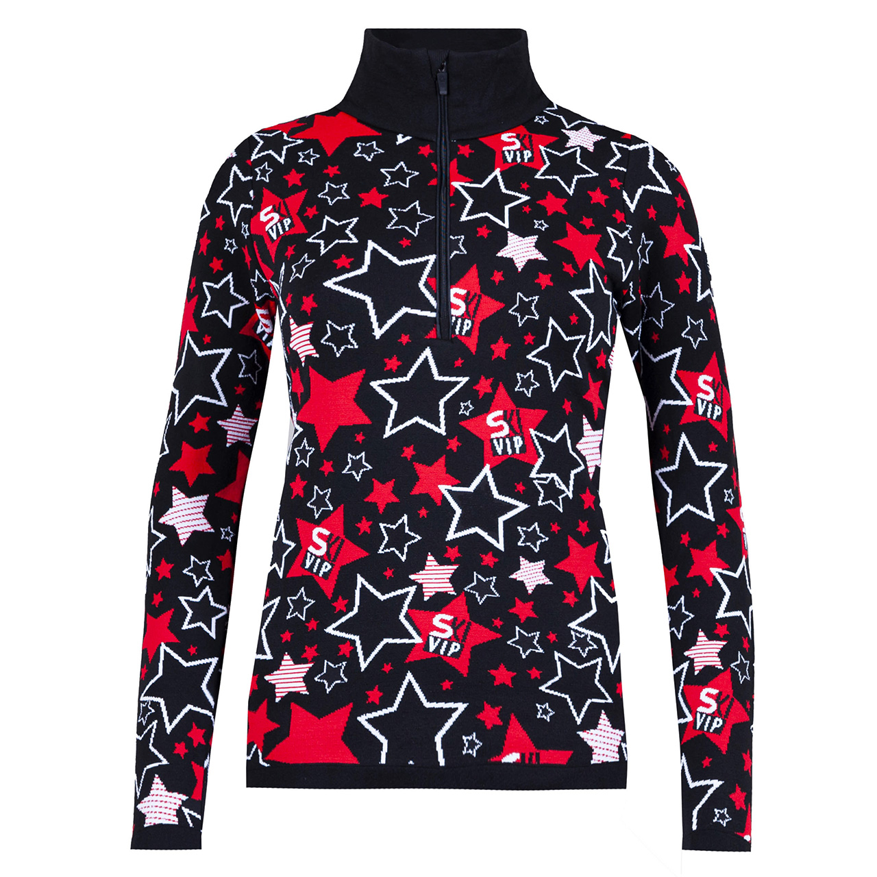 Newland Damen gestricktes Funktionsshirt ADAMANTEA black/red | Newland Damen | Newland | N | MARKEN | XSPO