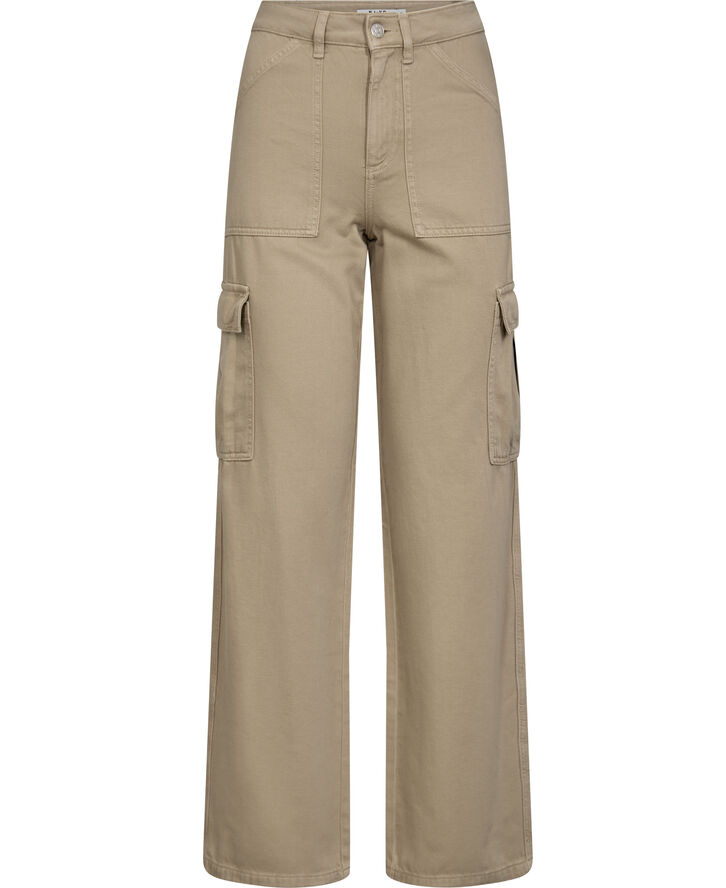 NA-KD Side Pocket Straight Denim Greige