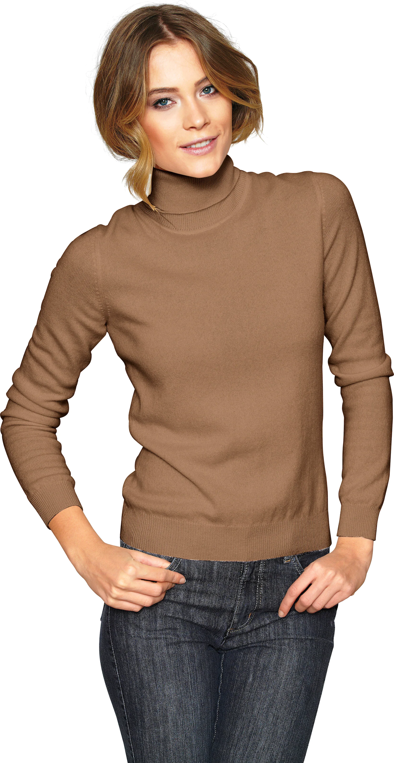 heine Rollkragenpullover in camel