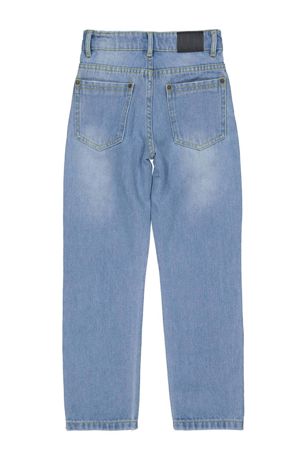 LEVV skinny jeans LJAIMY met slijtage blue light denim