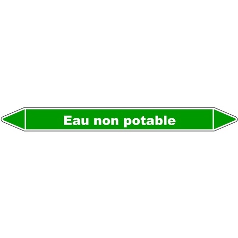 Marqueur Tuyauterie - Eau Non Potable - Vinyle Laminé - NFX 08-105