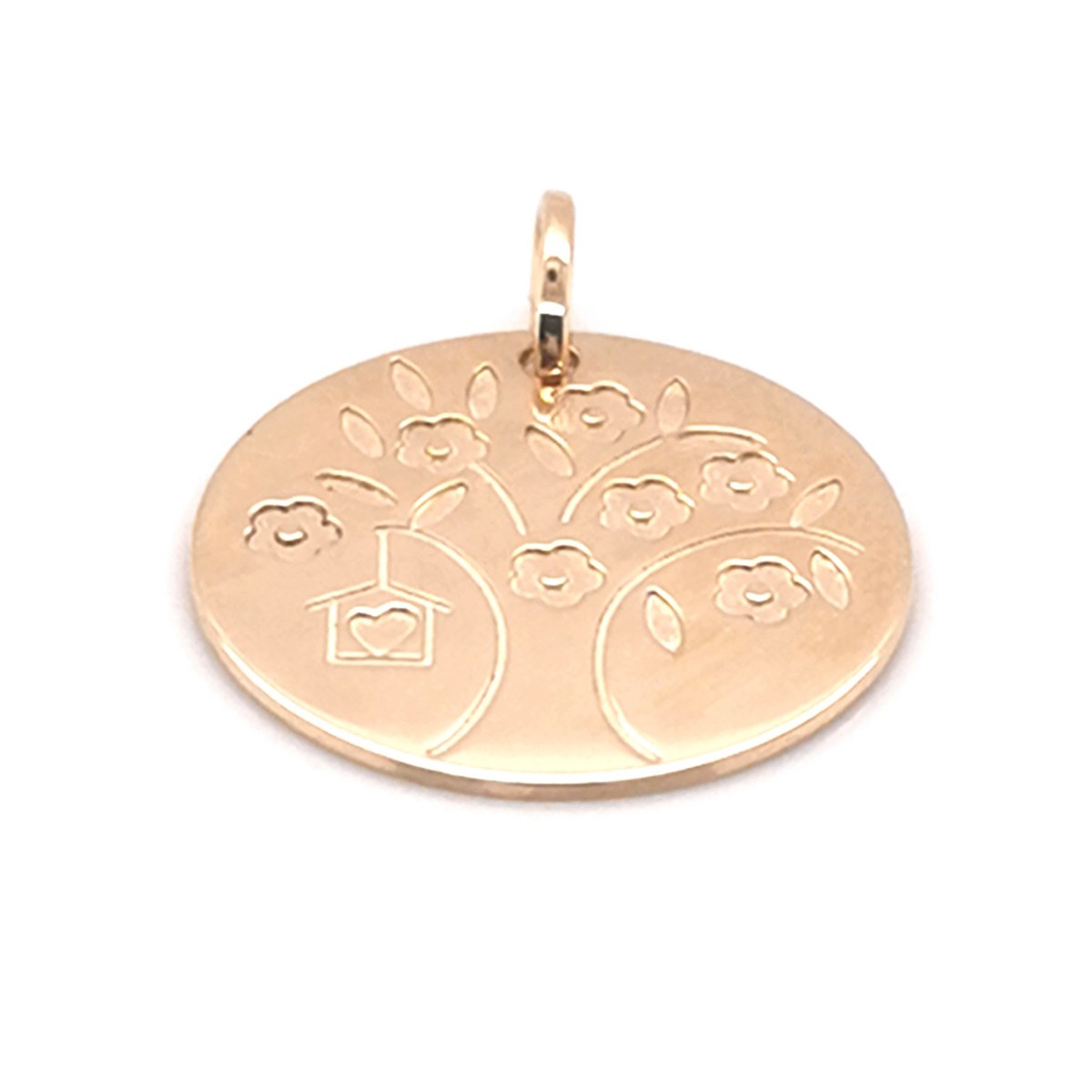 Pendentif Brillaxis arbre de vie coeuror jaune 18 carats