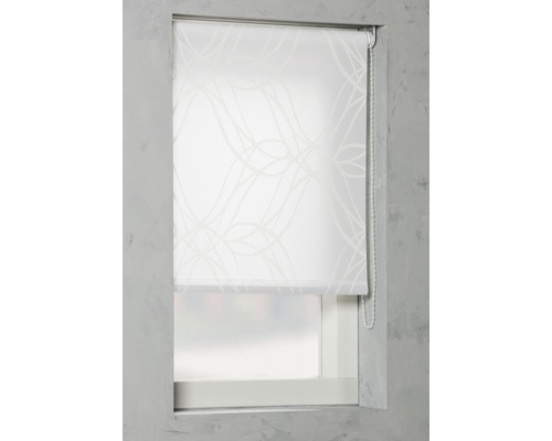 Soluna daglichtrolgordijn D1, wit ornament, 60x190 cm