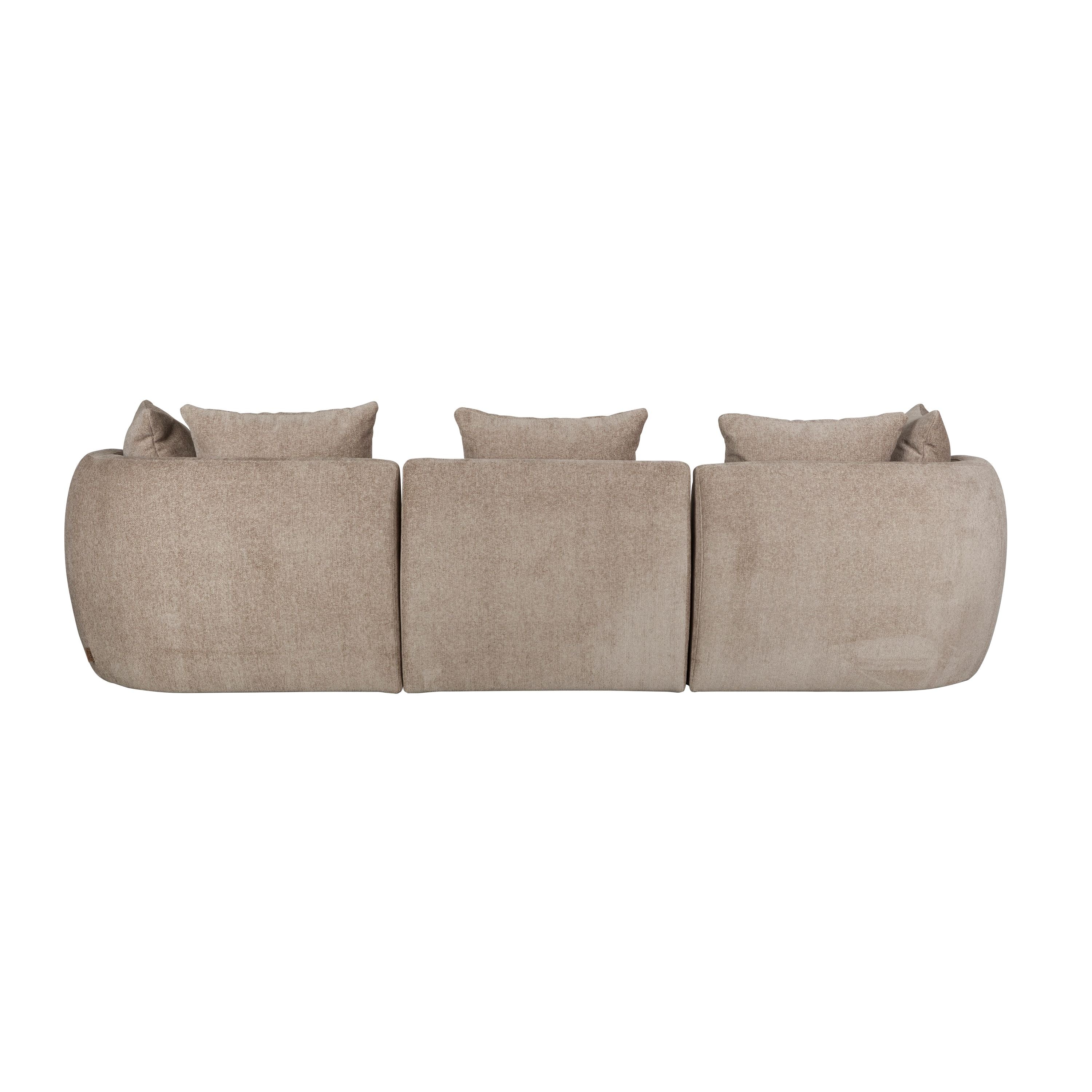 Dutchbone Rocca 4,5-zitsbank Cappuccino - Beige