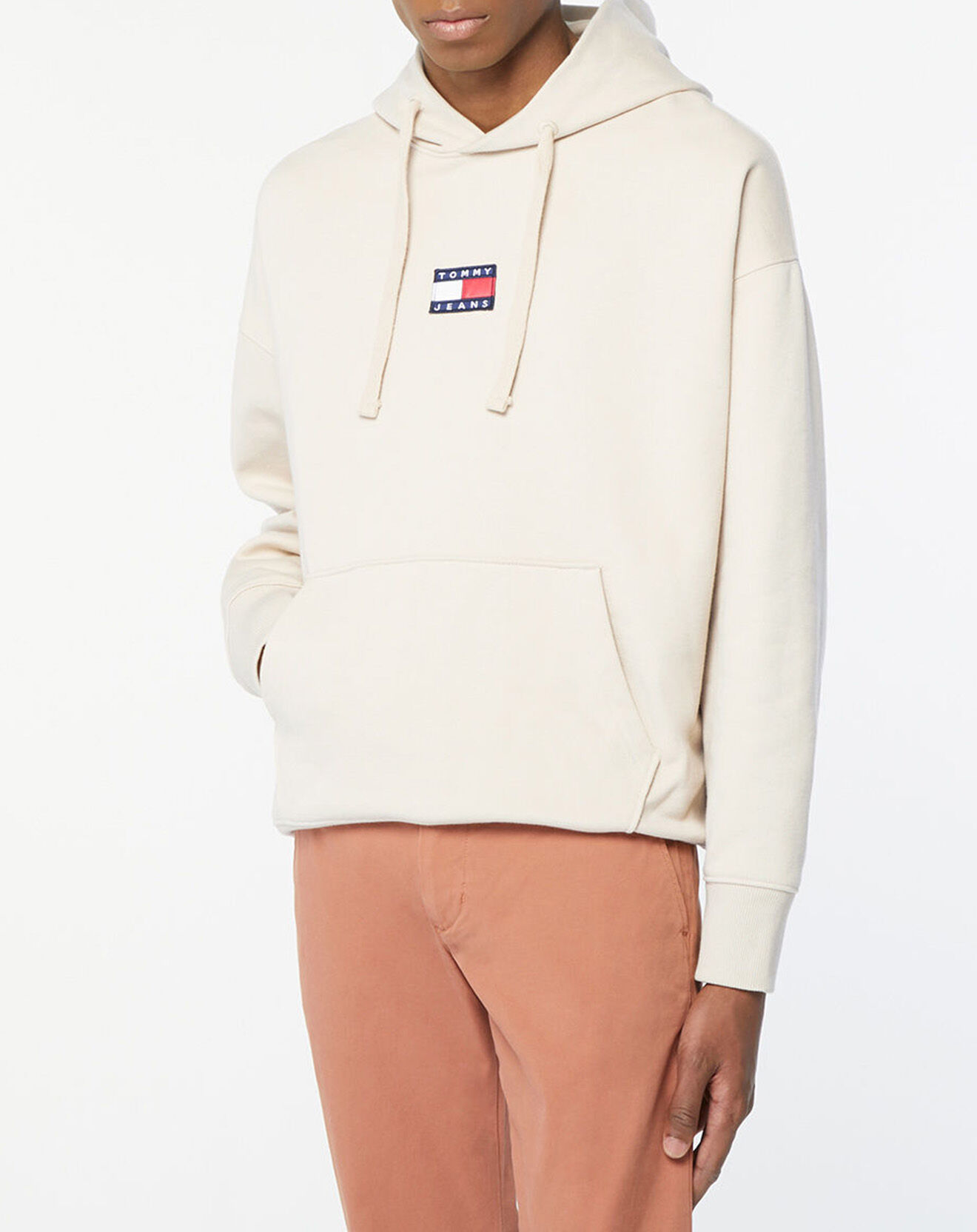 Tommy Jeans Sweat à capuche Badge écru