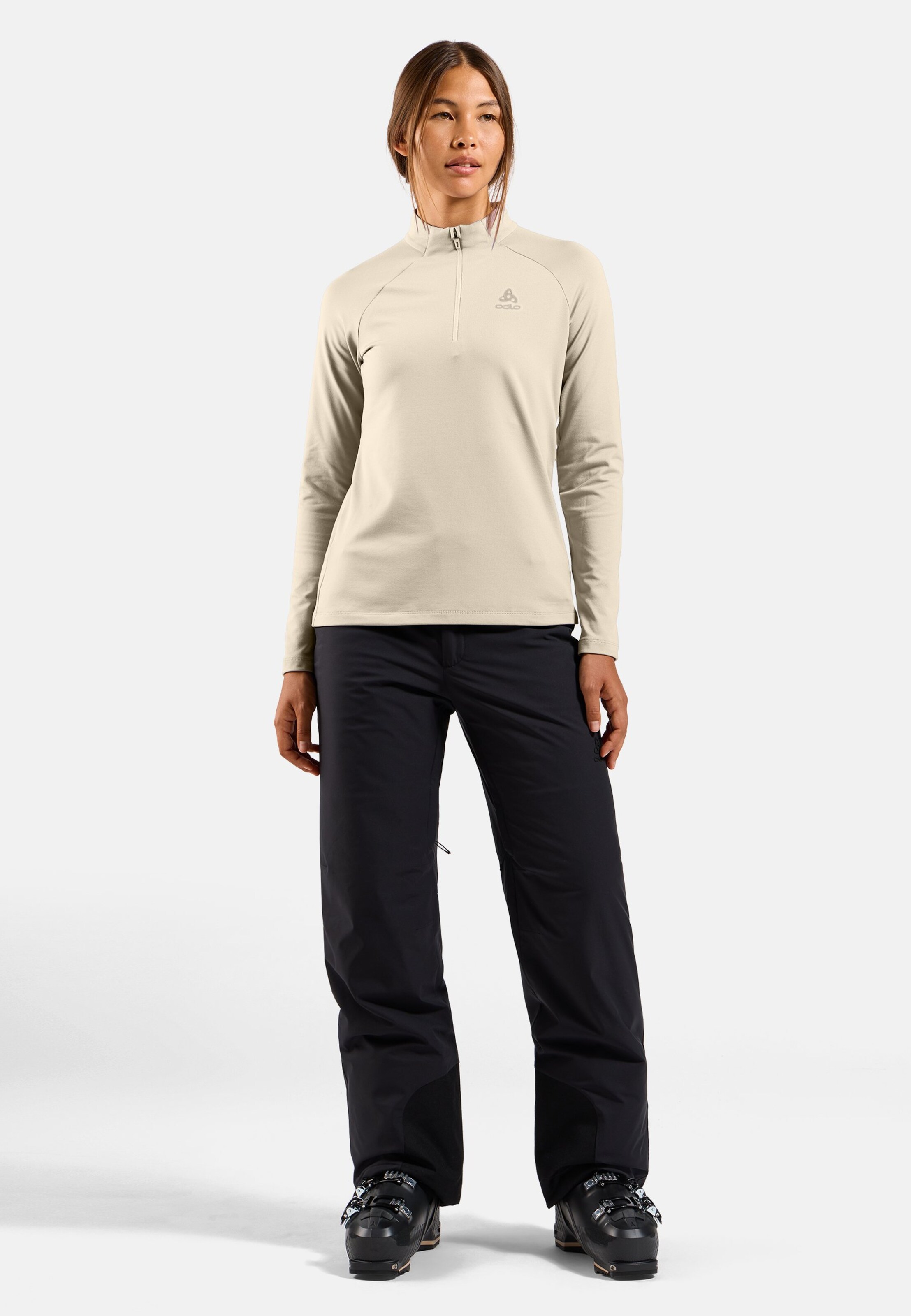 Essentials Light Mid Layer mit Halbreissverschluss in agate gray