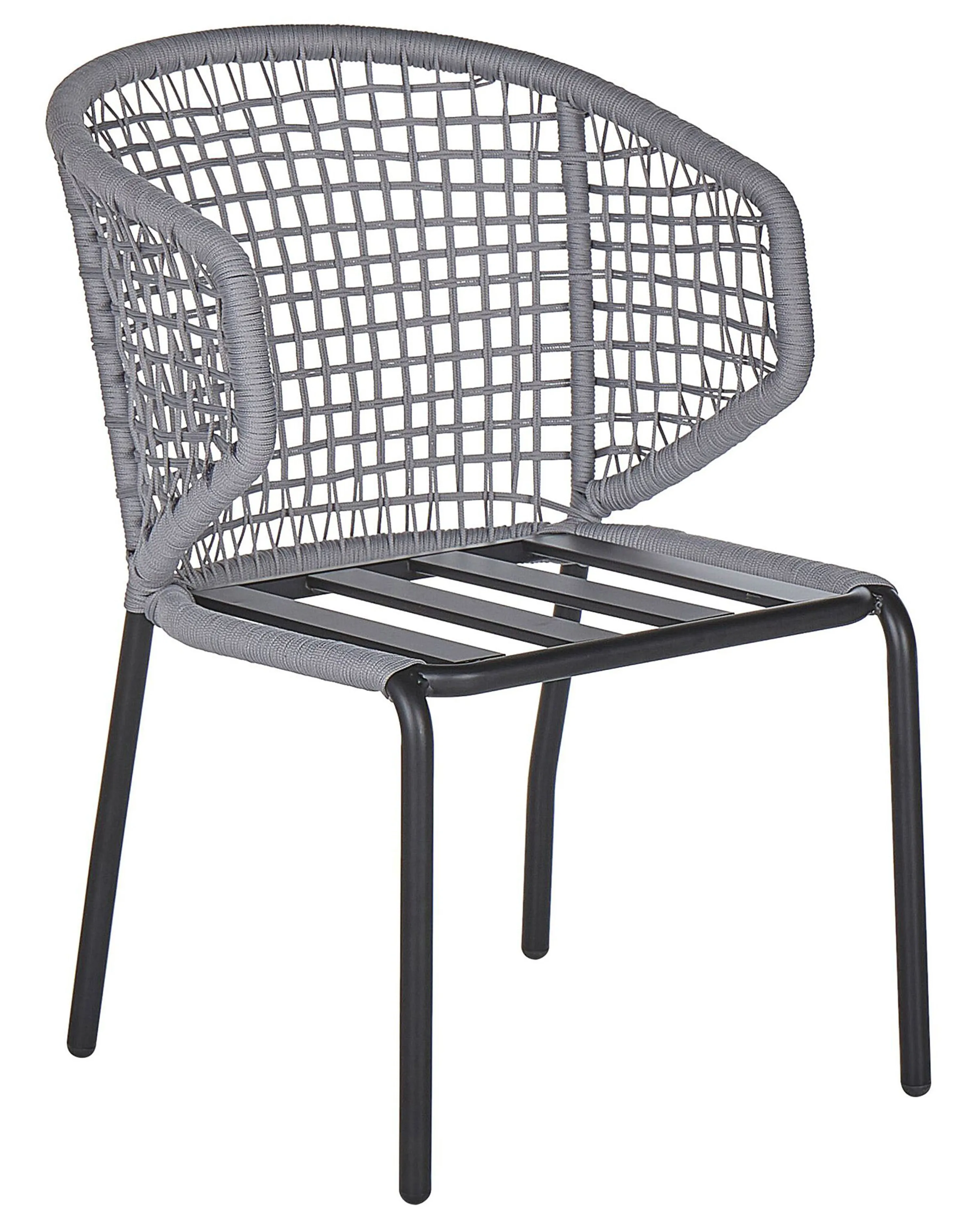 Set van 2 stoelen met zitkussen PALMI Metaal Grijs