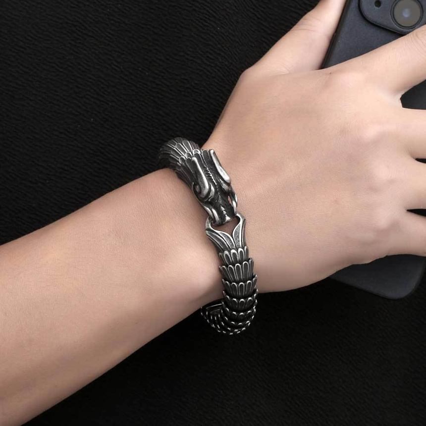 Prushia - Draak roestvrijstalen armband