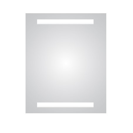 Plieger Basic spiegel met LED verlichting 2 zijden horizontaal 40x80cm verlichting in gezandstraald kader