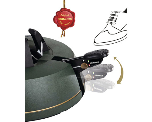 KRINNER Comfort Grip M Kerstboomstandaard, max. boomhoogte 2,5 m, max. stamdiameter 12 cm, groen
