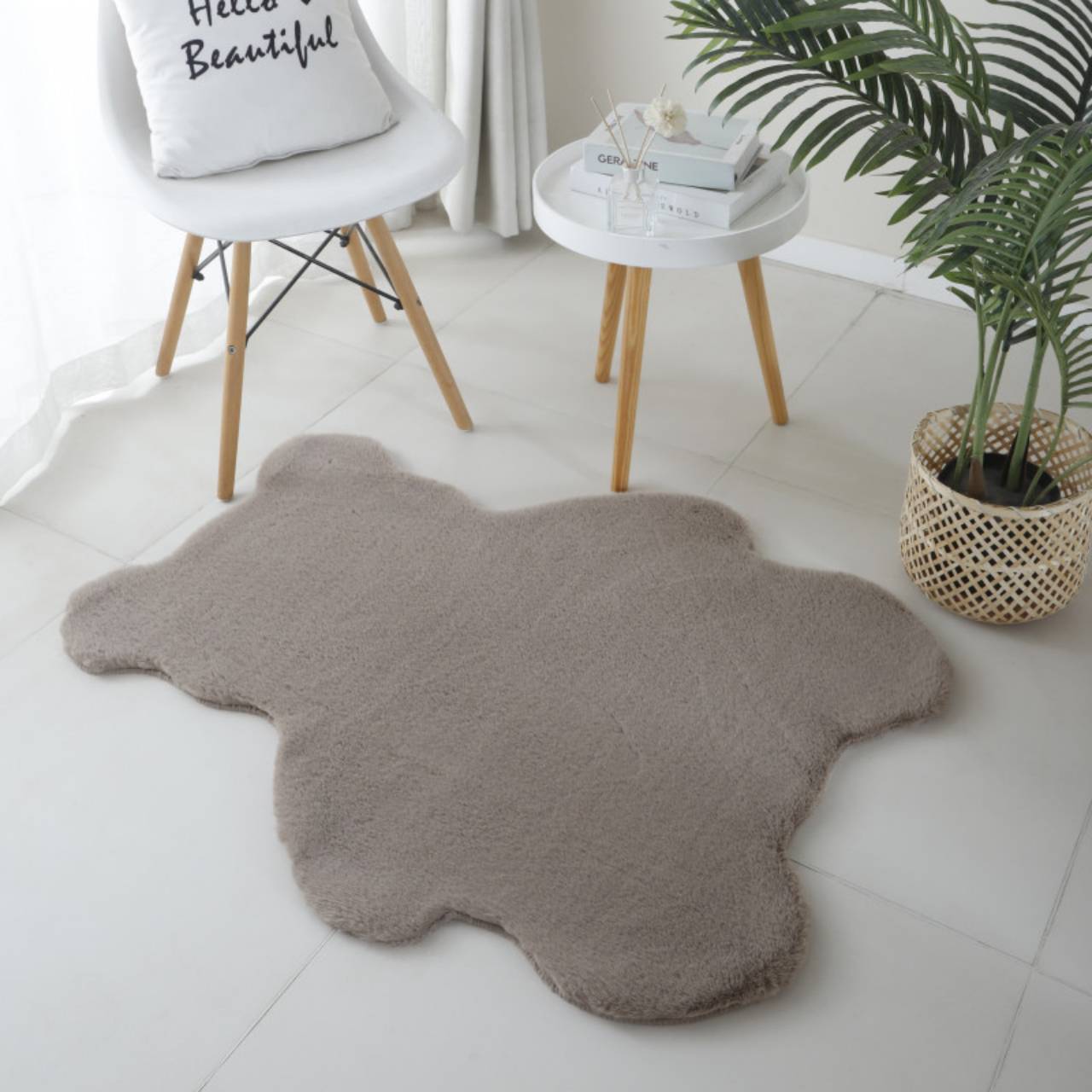 Teppich, Super Weich, Kunstfell, Flauschig, Waschbarer Kinderzimmer, Babyzimmer