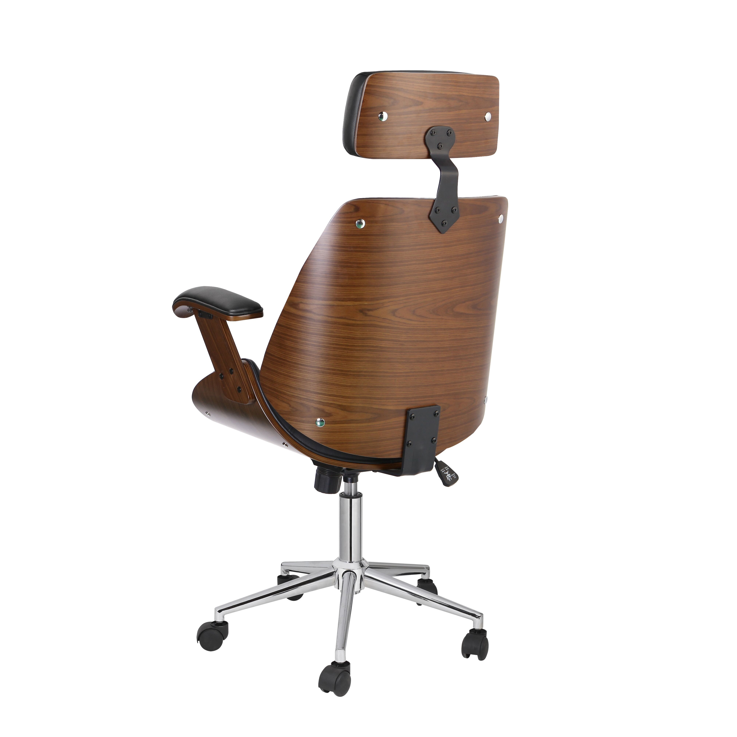 Bürostuhl Leder WINDSOR braun/schwarz