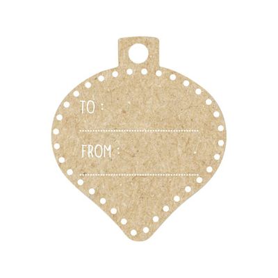 Clairefontaine - 12 Étiquettes cadeau kraft - boules de Noël - 8 x 16 cm