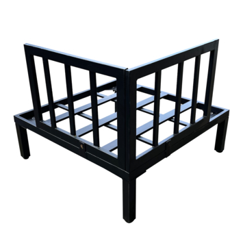 Caddo hoek palletframe Venda 80 cm zwart metaal