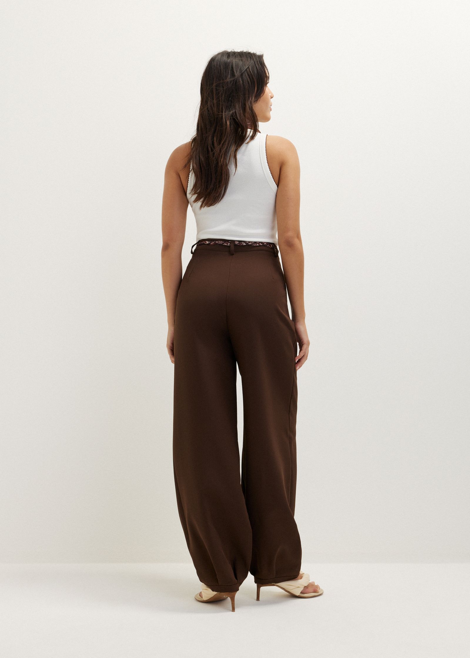 Barrel broek met ceintuur
