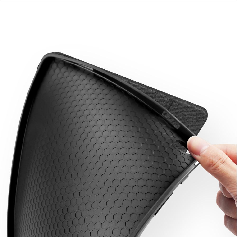 Samsung Galaxy Tab A9  Plus Tasche Smart Cover Hülle Stoff Design mit S-Pen Halterung - Schwarz