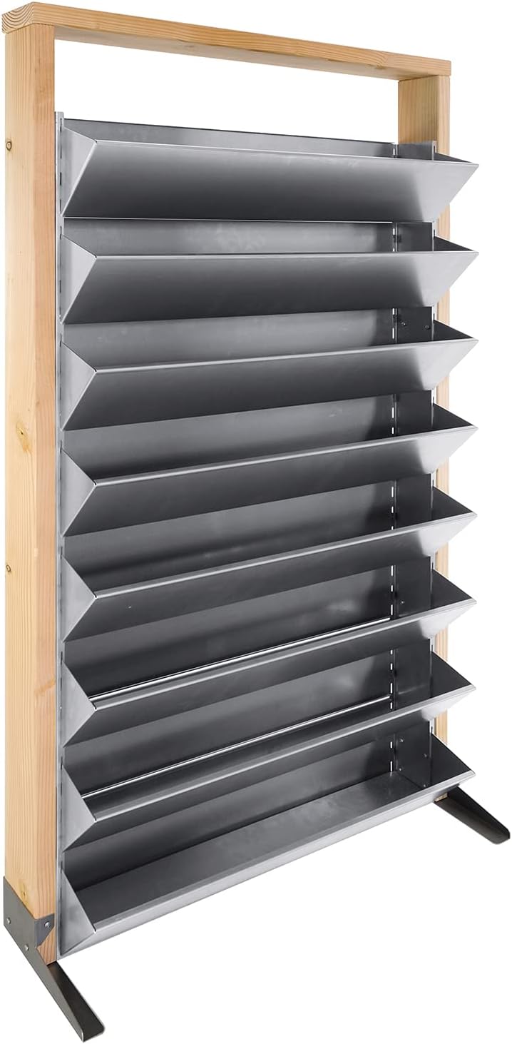 bellissa - INALTO L8 vertikales Hochbeet Pflanzenständer 100x32x180cm - Vertikalbeet Regal mit 8 Pflanzkästen ohne Zwischenböden für Kräuter, Pflanzen & Blumen - Vertikaler Garten aus Holz & Metall