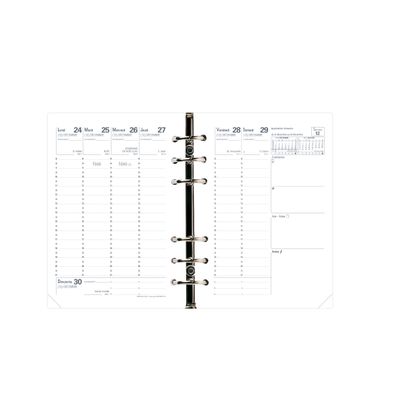 Recharge pour organiseur Minitimer - 1 semaine sur 2 pages - 9 x 12,5 cm - Quo Vadis