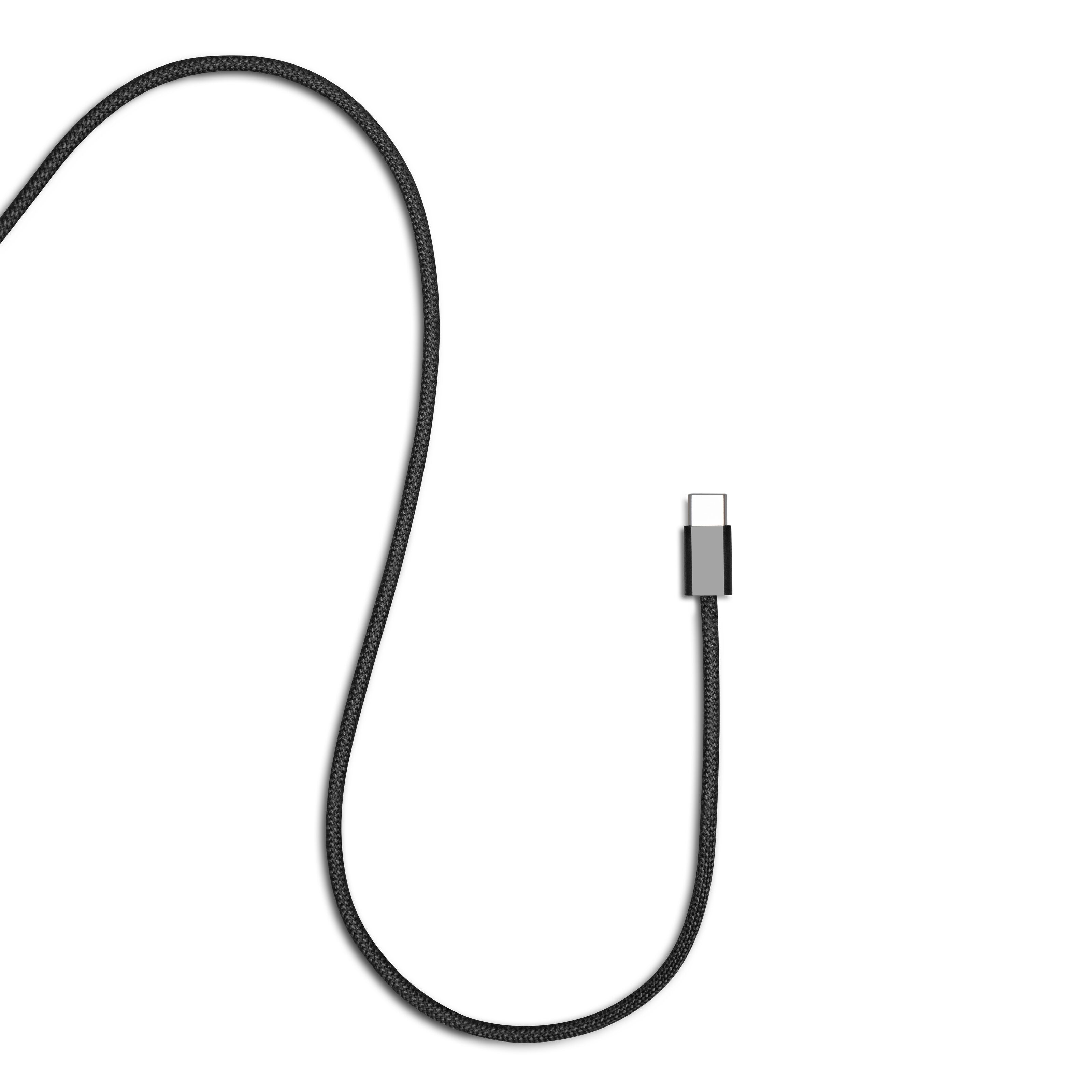Linocell Flettet USB-C- til USB-C-kabel 240W Svart 1 m
