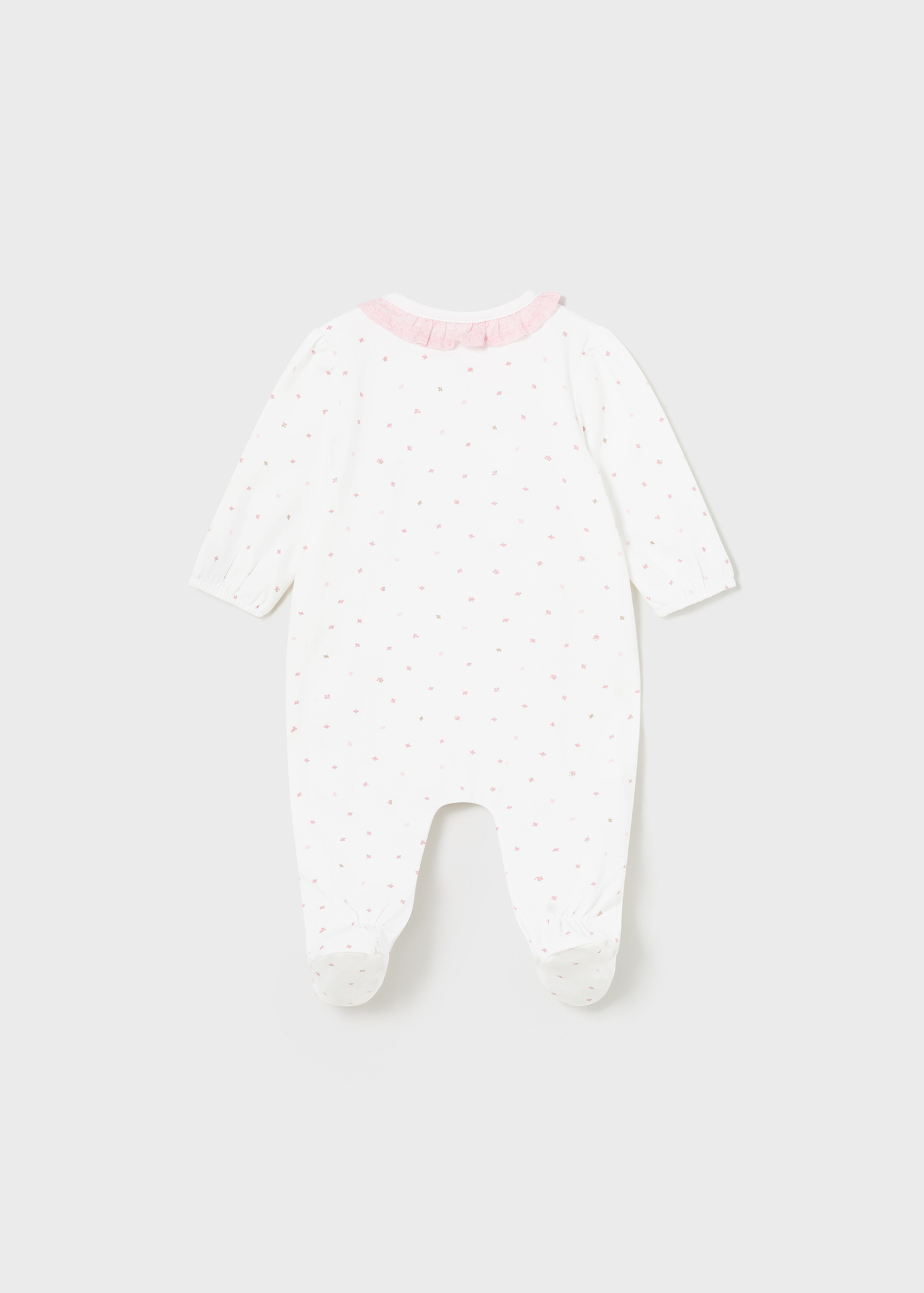Conjunto de 2 macacões compridos Better Cotton para recém-nascidos, rosa.