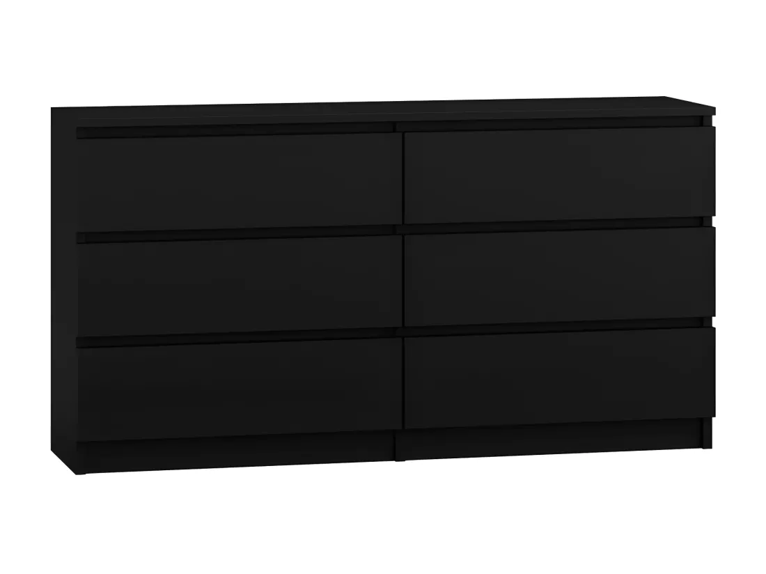 ASTER - Commode large chambre salon bureau - 6 tiroirs - 138x40x75cm - 6 tiroirs - Style scandinave