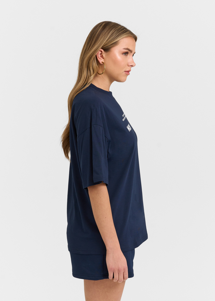 Move t-shirt donkerblauw