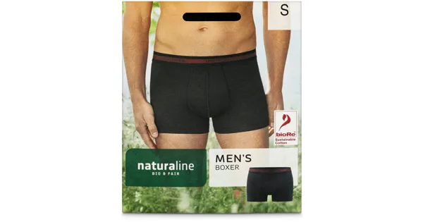 Naturaline Textil Herren Boxer schwarz S