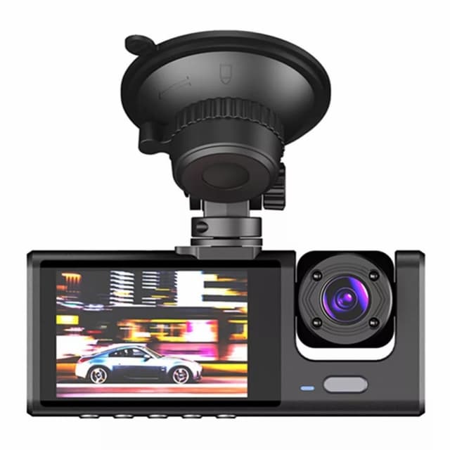 Bilkamera 3 objektiv vidvinkel 1080P HD bil DVR Dash Cam parkeringsskærm