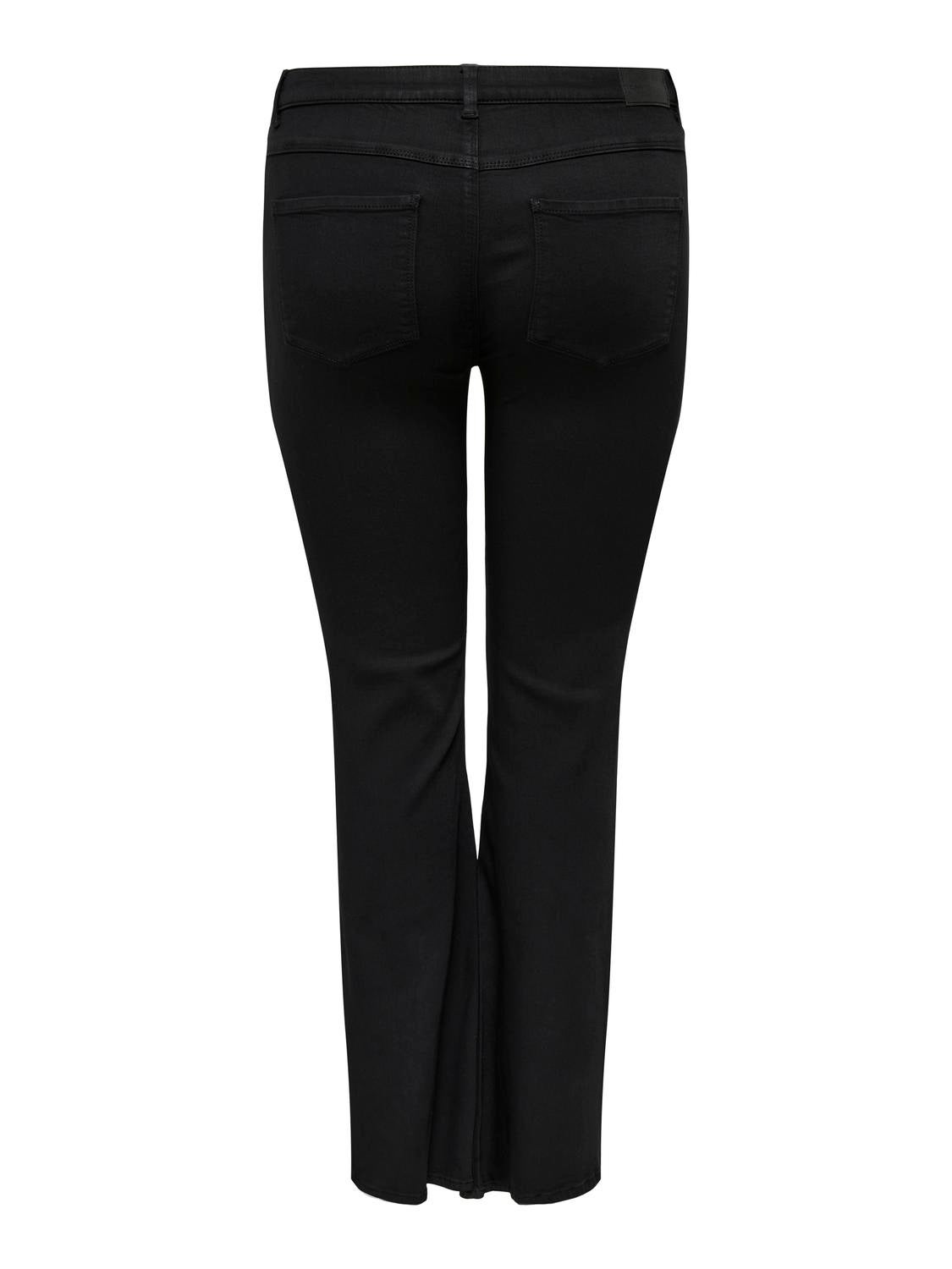 CARHELLA Mittlere Taille Retro-Fit, ausgestellt Jeans Black