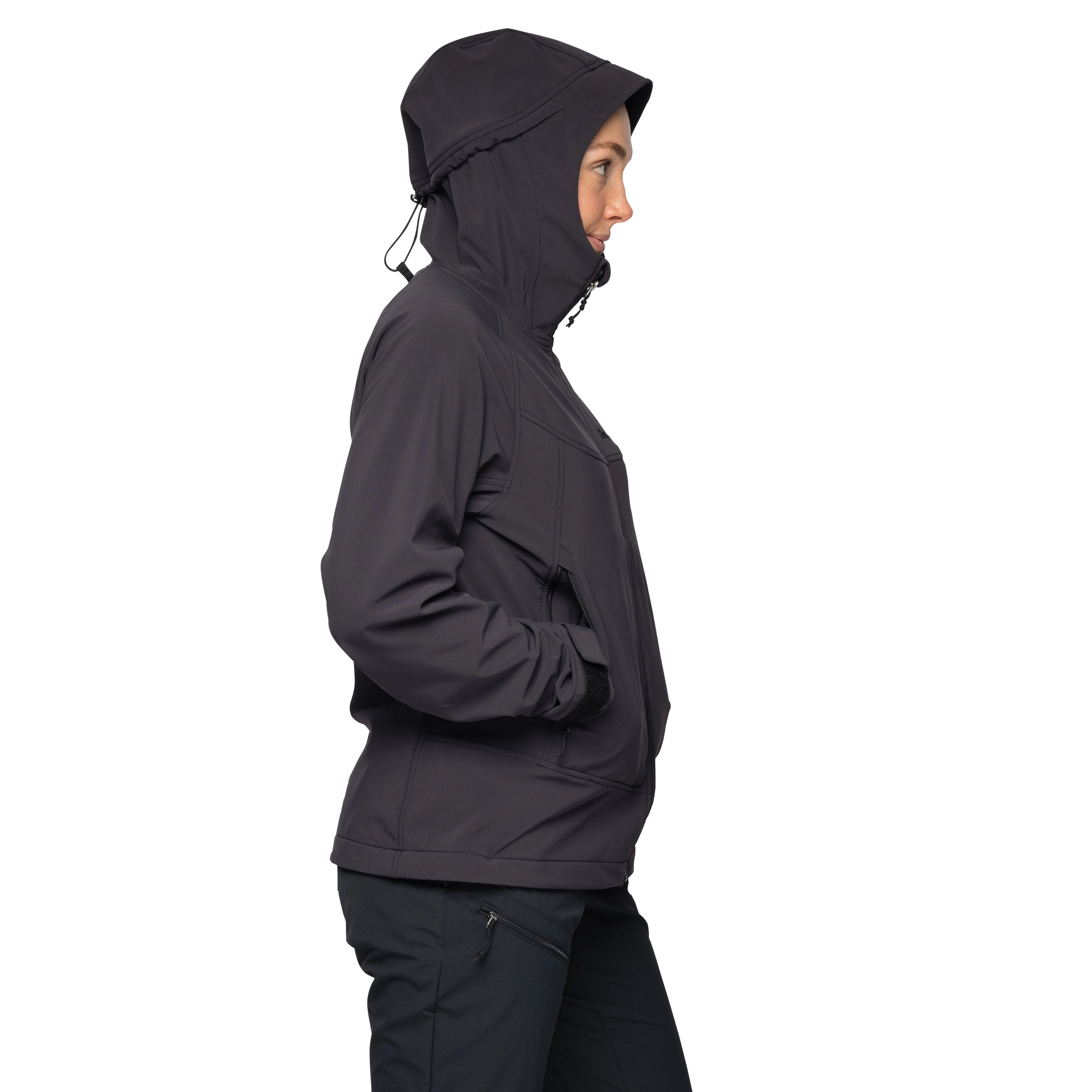 Vaagaa Softshell Jacket Hood Women Black