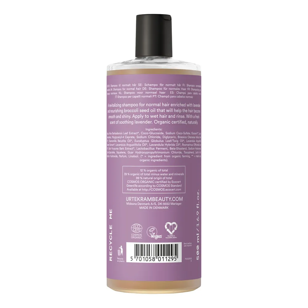 Urtekram Soothing Lavender Maximum Shine Shampoo - 500 ml