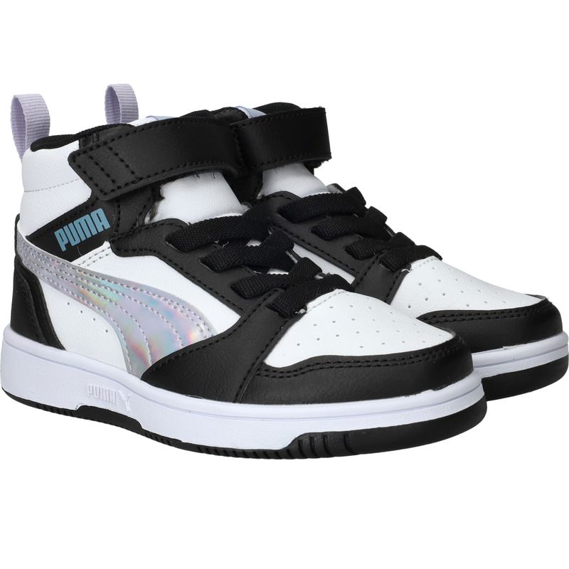 Puma Rebound V6 Mid Space Belle Sneakers Zwart Meisjes