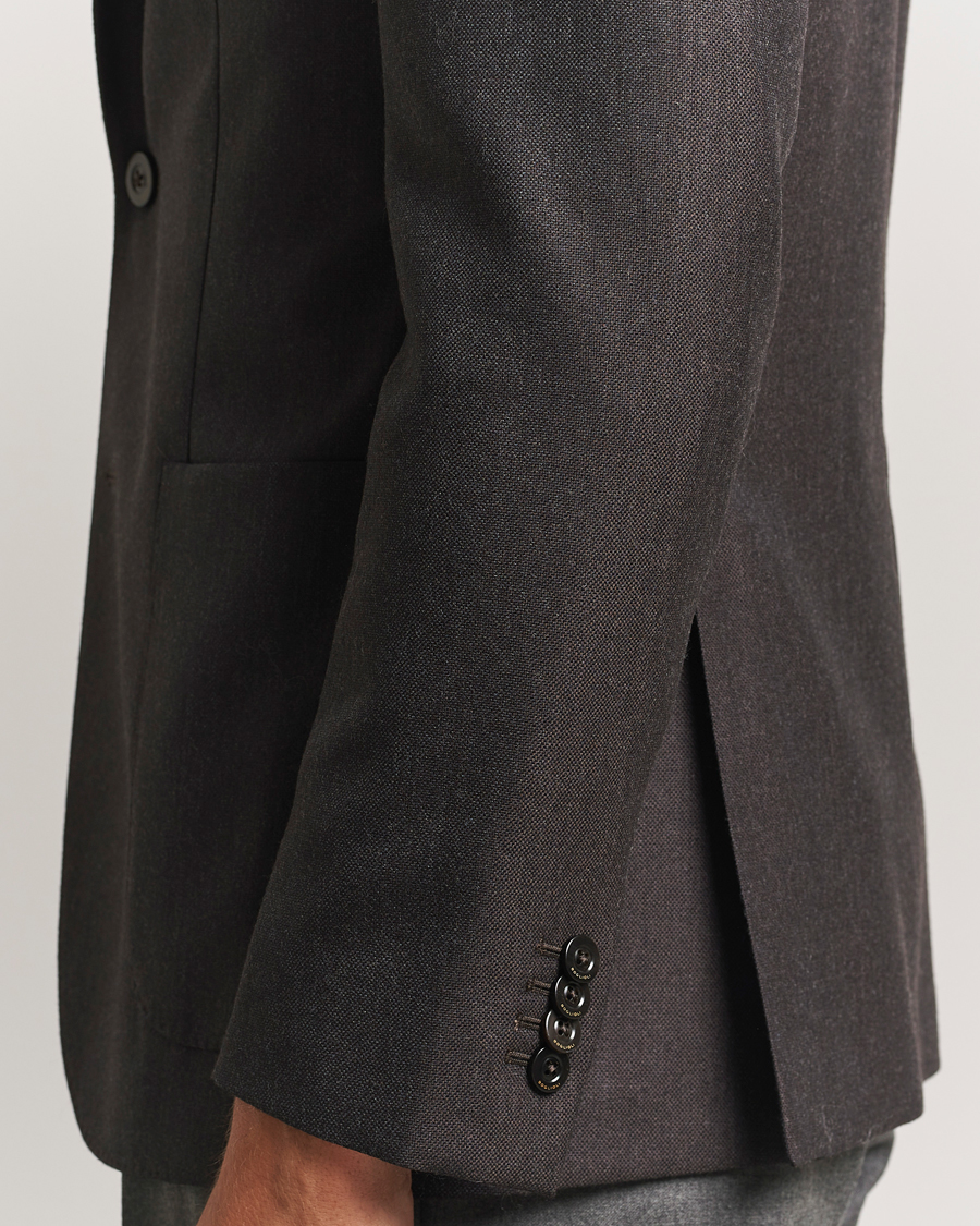Boglioli K Jacket Wool Hopsack Blazer Dark Brown