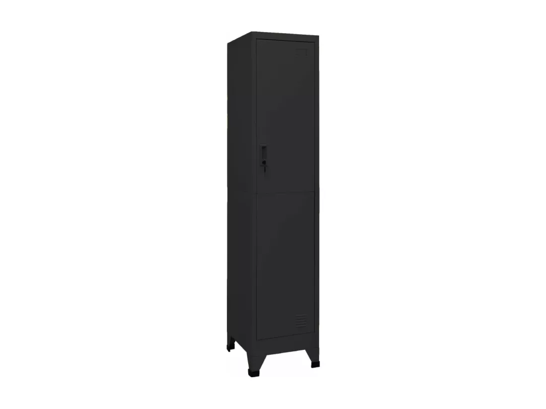 Armoire à casiers Noir 38x45x180 cm Acier
