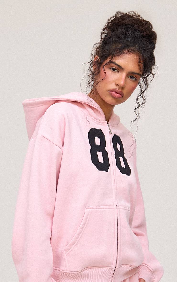 Rose Sweat À Casynthétiqueche Zippé Imprimé 88