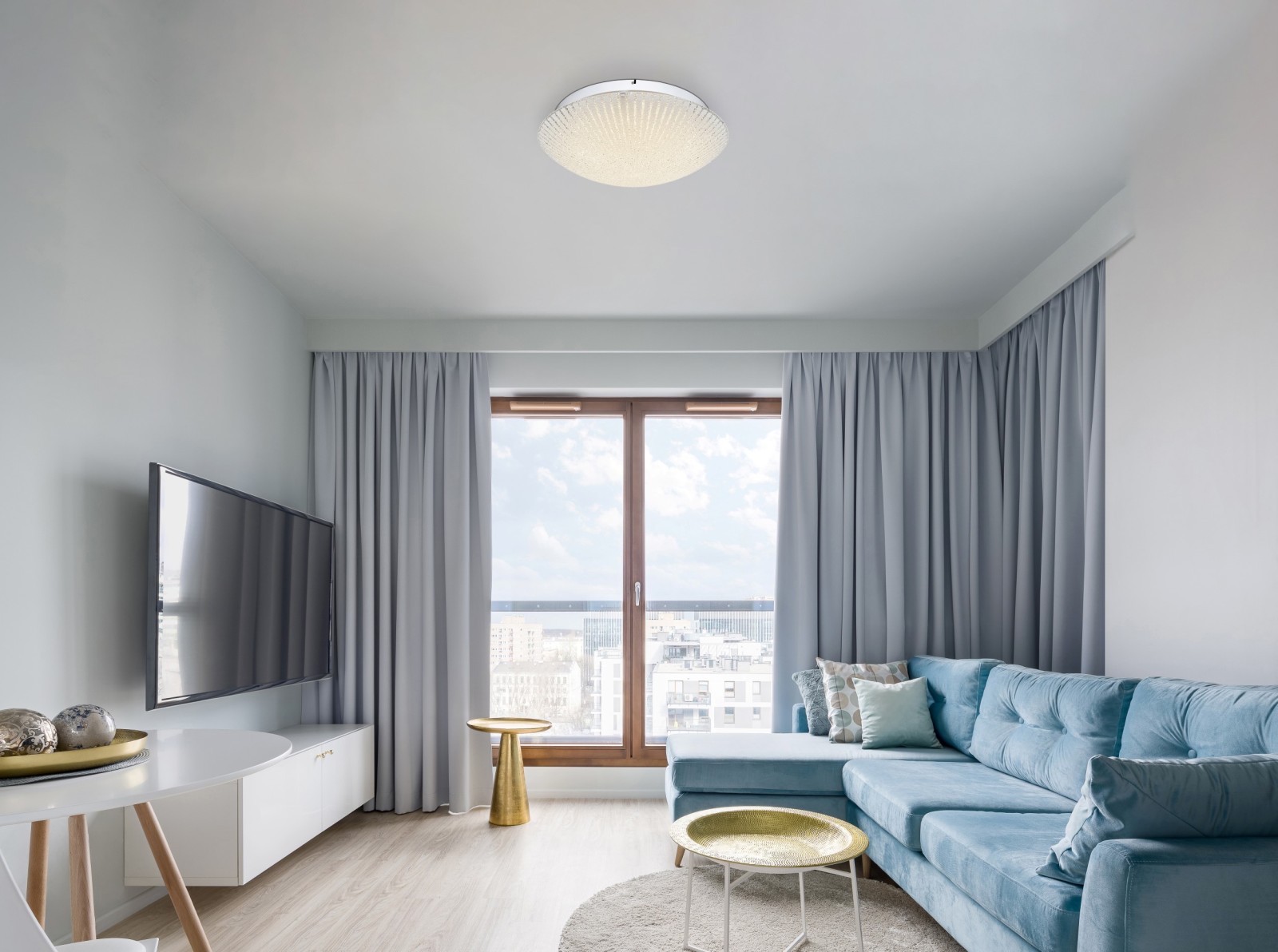 LED-Deckenleuchte - weiß-satiniert - Ø 50 cm