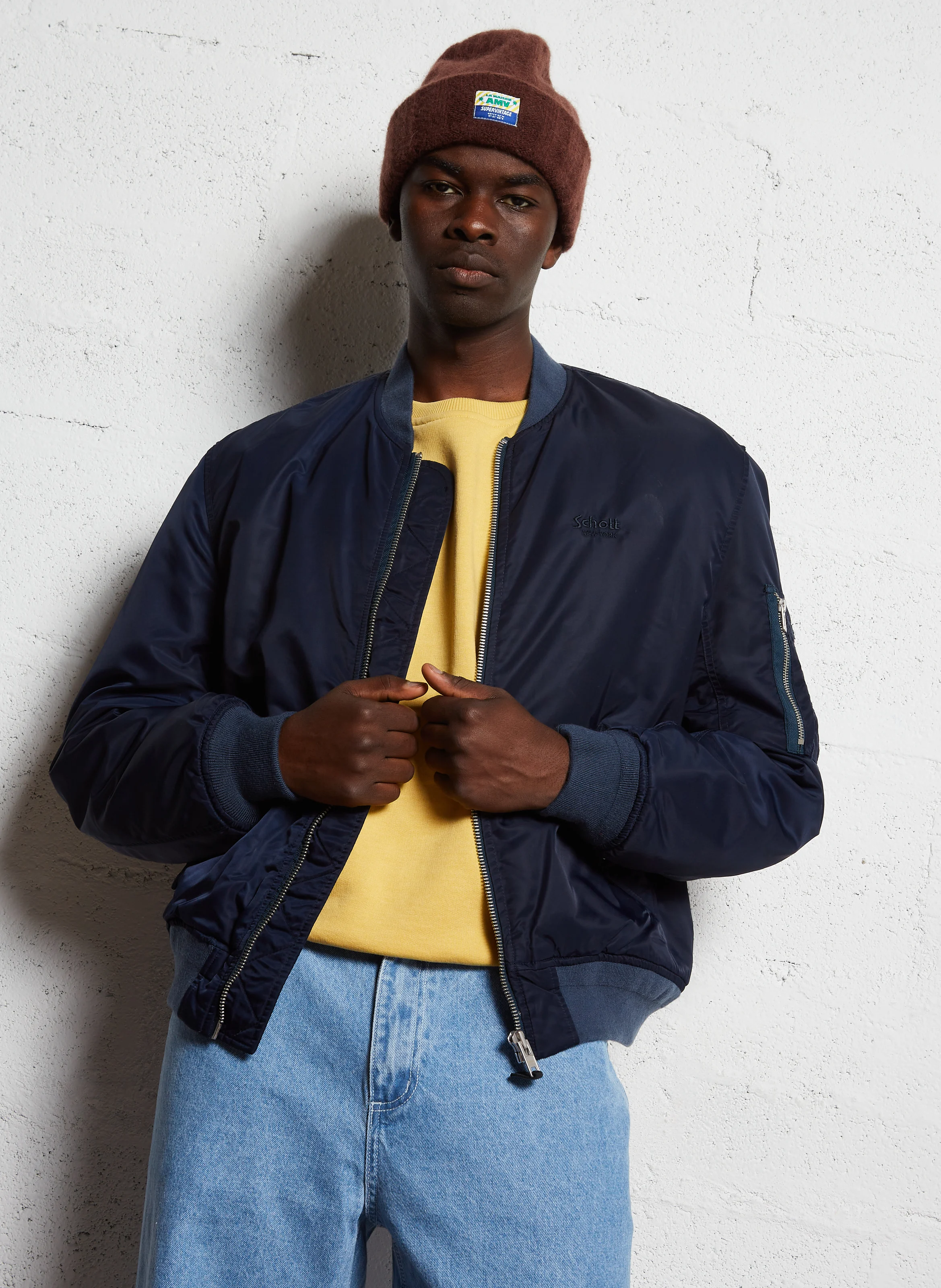 Blouson ample vintage| Bleu