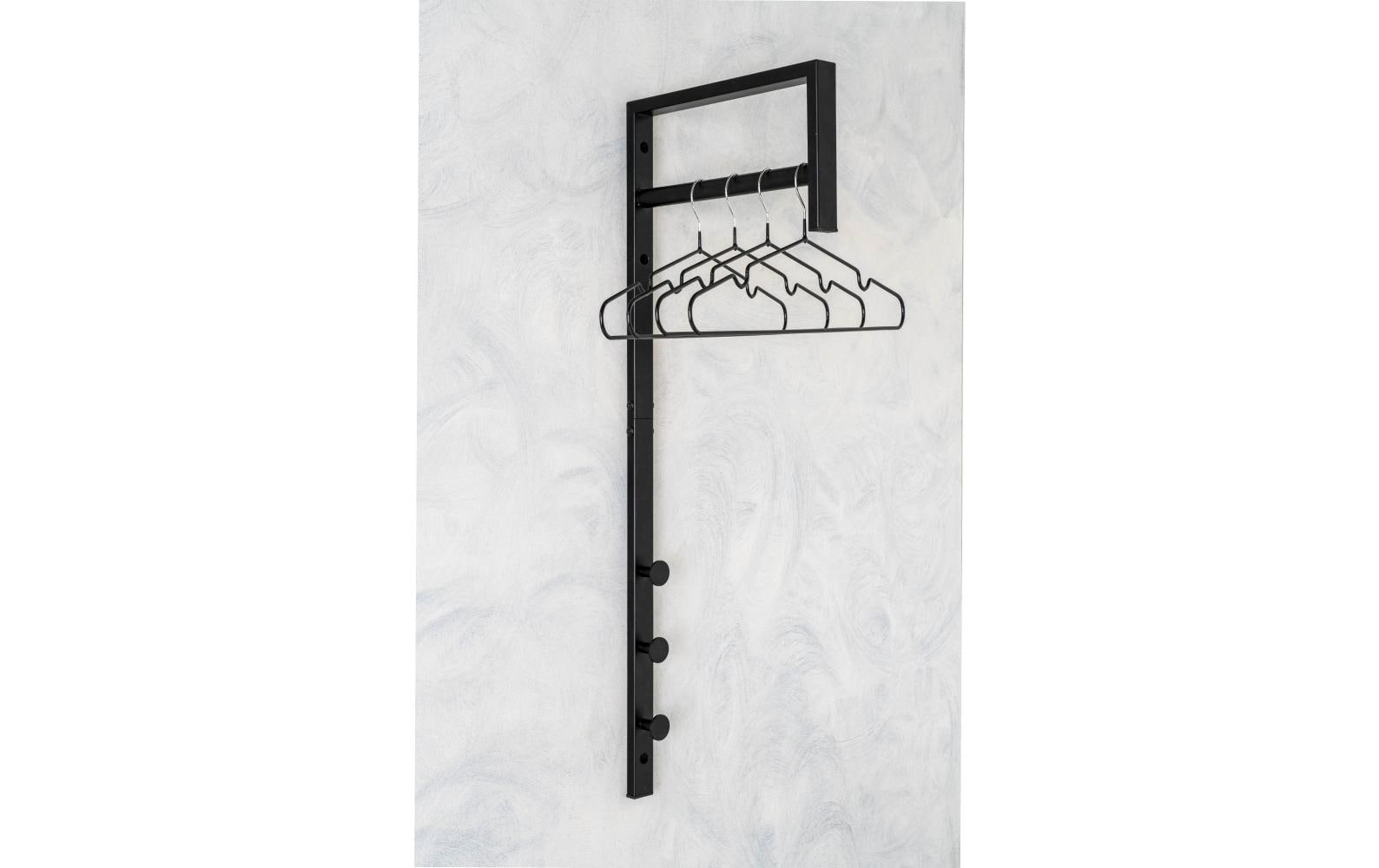 Wandgarderobe Trento 30 x 82 cm, SchwarzGarderobe aus Metall