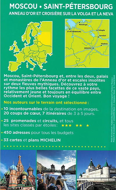 MICHELIN - GUIDE VERT MOSCOU ST PETERSBOURG