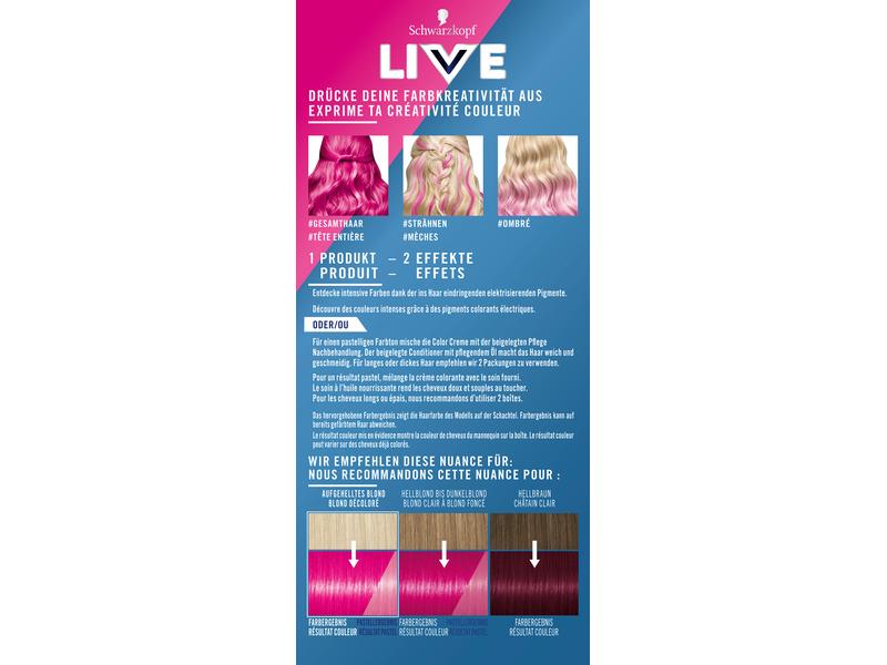 Schwarzkopf LIVE Haarcoloration Ultra Brights 093 Shocking Intensive oder Pastelle Haarfarbe je nach Wahl