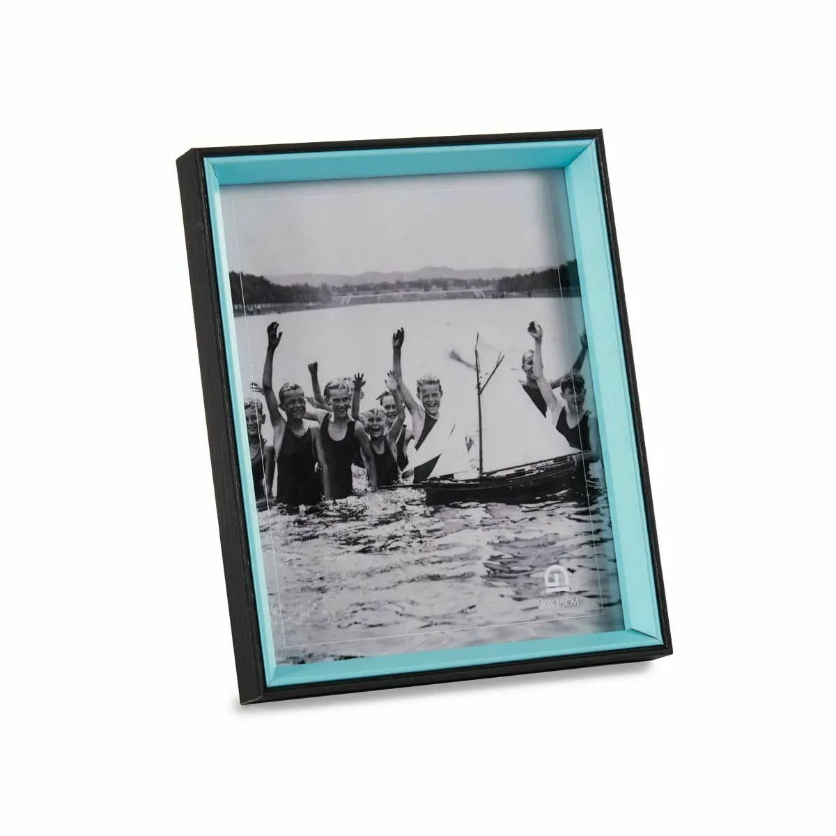 Gift Decor Cadre photo verre noir bleu 6 unités