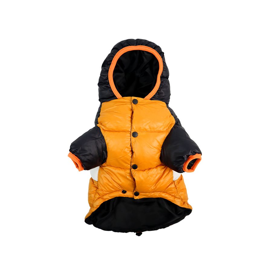 Anoraque Dashi Stripes Laranja e Preto para Cães Grandes