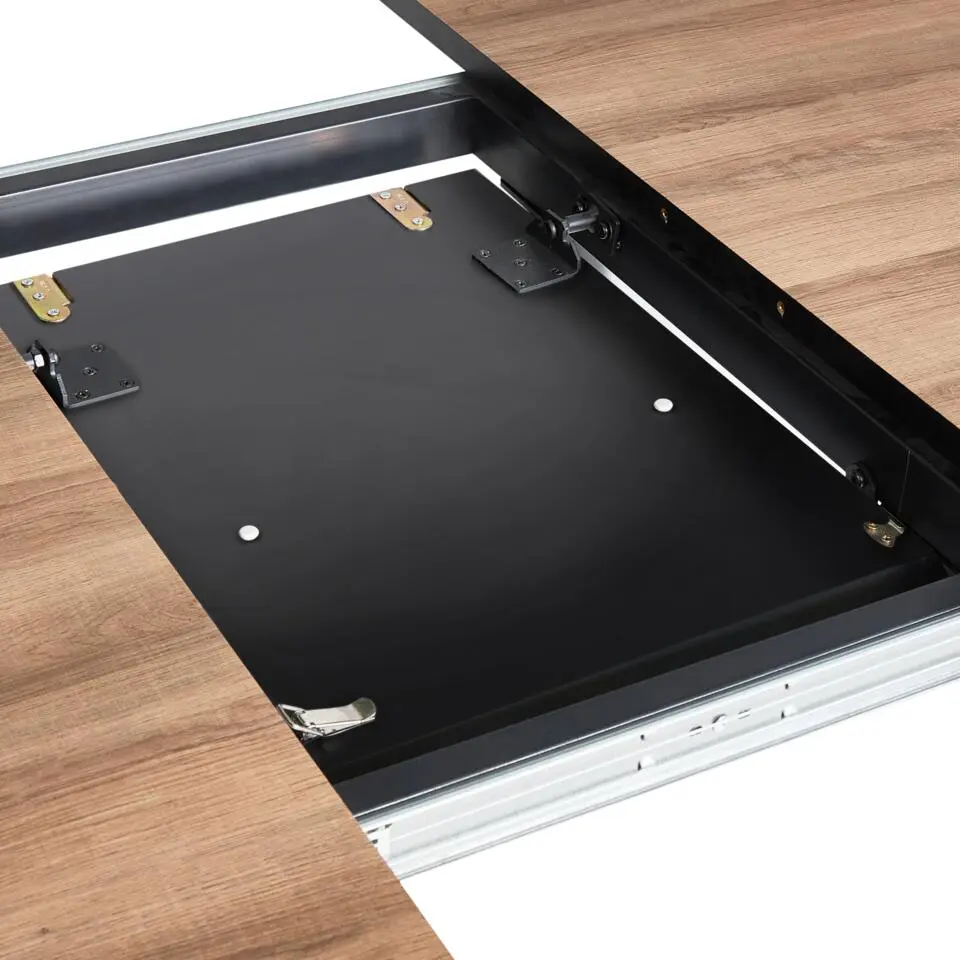 SENIAC - Uitschuifbare eettafel - Lichtbruin - MDF