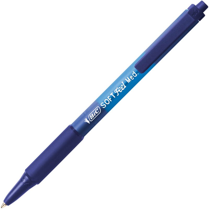 Stylo bille Bic Soft feel rétractable pointe 1 mm - écriture moyenne