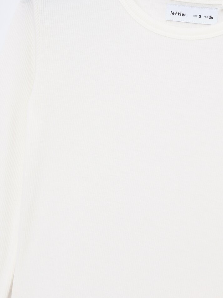 Camiseta canelada - Branca