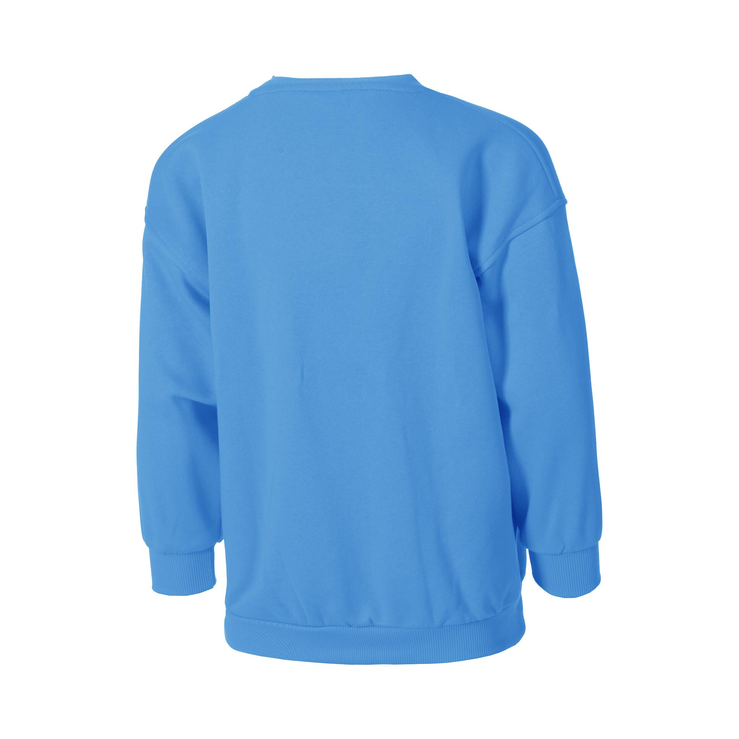 Nike Club Fleece Oversized Crew Sweat-shirt Filles - Bleu , Blanc