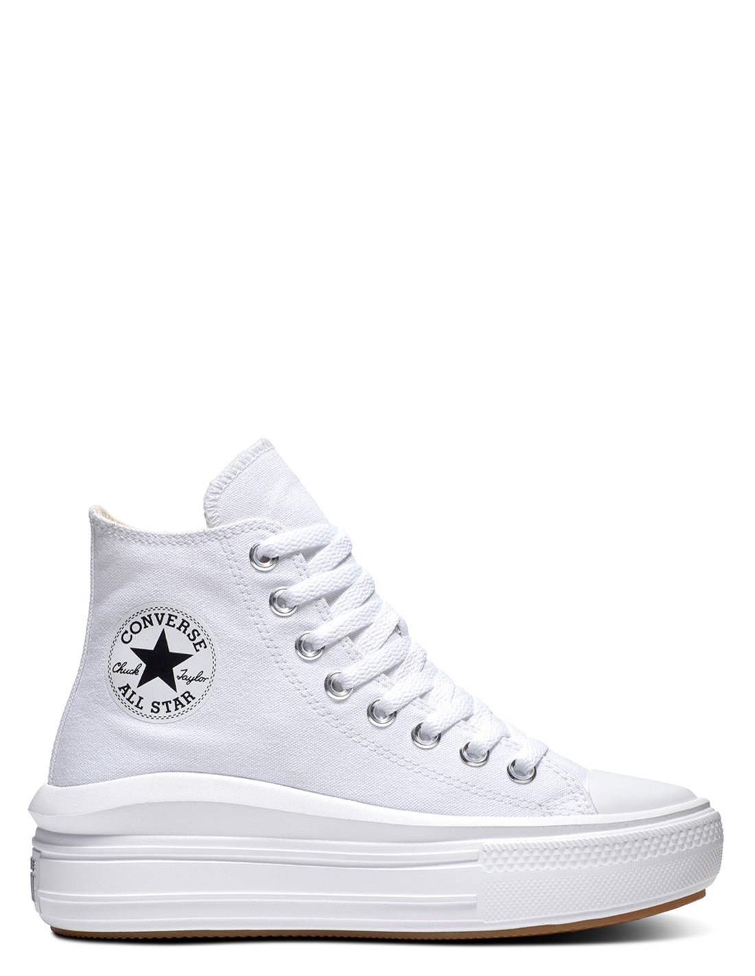 converse sneakers compensées montantes femme ctas move hi blanc