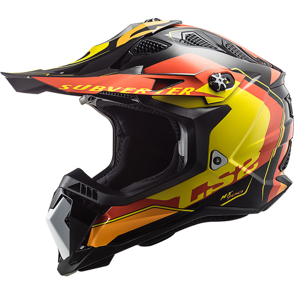 LS2 - Casque MX700 Subverter Evo Arched Noir / Jaune / Rouge