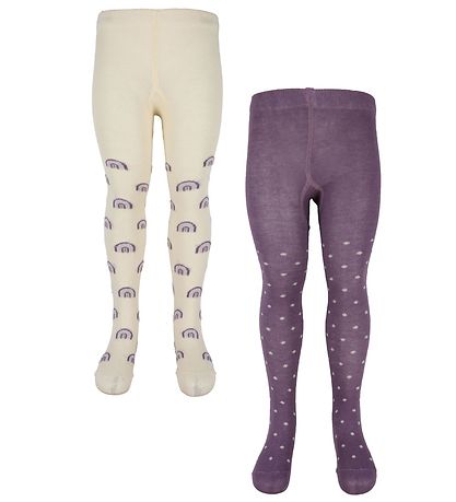 Minymo Strumpfhosen - 2er-Pack - Very Grape